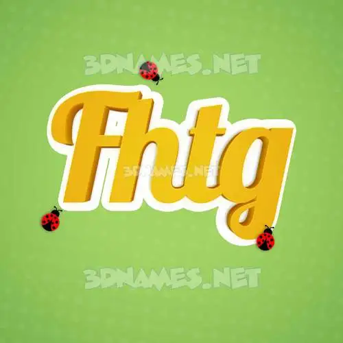 fhtg in Ladybugs style - 3D name wallpaper
