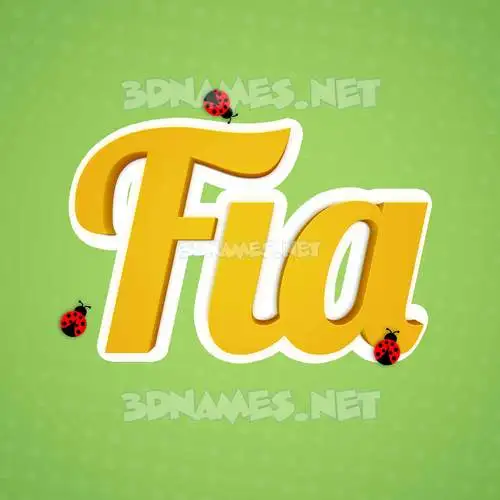 fia in Ladybugs style - 3D name wallpaper fia in Ladybugs style - 3D name wallpaper