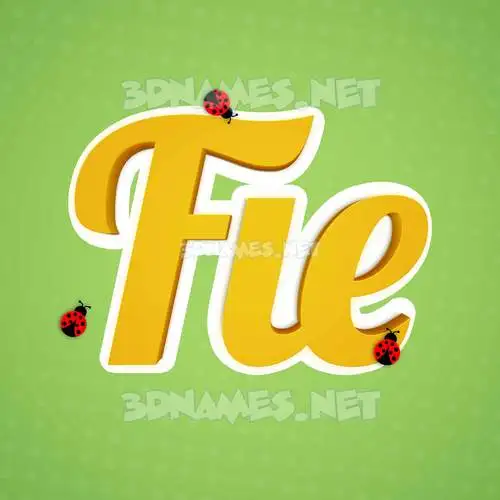 fie in Ladybugs style - 3D name wallpaper fie in Ladybugs style - 3D name wallpaper