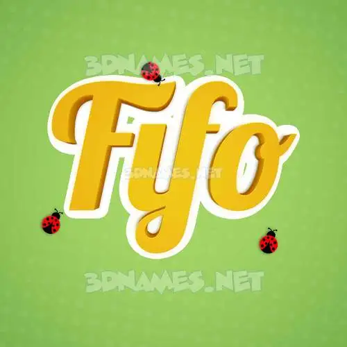 fifo in Ladybugs style - 3D name wallpaper fifo in Ladybugs style - 3D name wallpaper