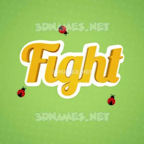 fight in Ladybugs style - 3D name wallpaper