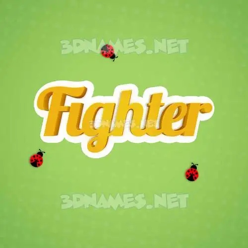 fighter in Ladybugs style - 3D name wallpaper fighter in Ladybugs style - 3D name wallpaper