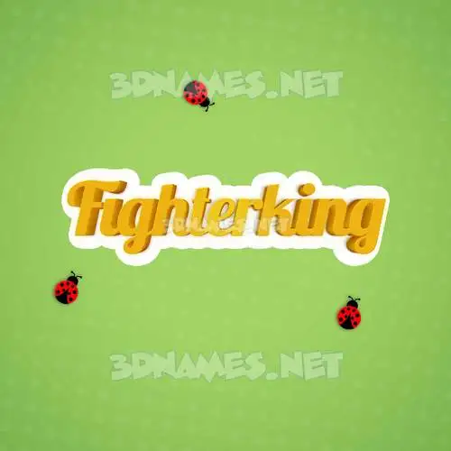 fighterking in Ladybugs style - 3D name wallpaper fighterking in Ladybugs style - 3D name wallpaper