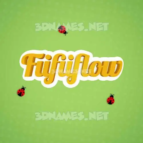 fiifiiflow in Ladybugs style - 3D name wallpaper fiifiiflow in Ladybugs style - 3D name wallpaper