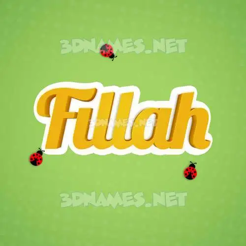 fillah in Ladybugs style - 3D name wallpaper fillah in Ladybugs style - 3D name wallpaper