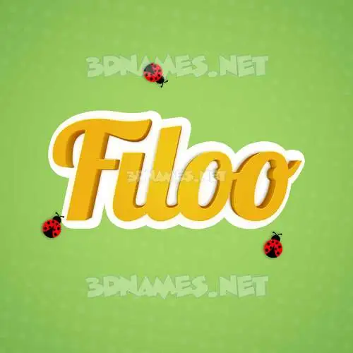 filoo in Ladybugs style - 3D name wallpaper