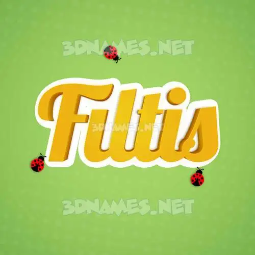 filtis in Ladybugs style - 3D name wallpaper filtis in Ladybugs style - 3D name wallpaper