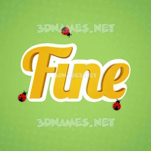 fine in Ladybugs style - 3D name wallpaper fine in Ladybugs style - 3D name wallpaper