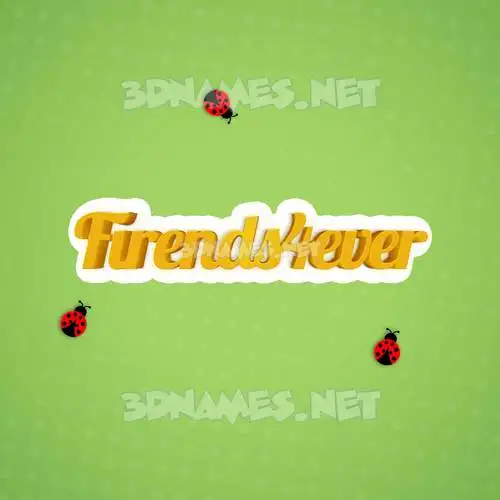 firends4ever in Ladybugs style - 3D name wallpaper