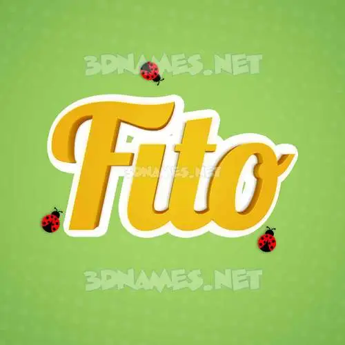 fito in Ladybugs style - 3D name wallpaper fito in Ladybugs style - 3D name wallpaper