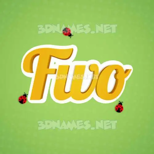 fivo in Ladybugs style - 3D name wallpaper