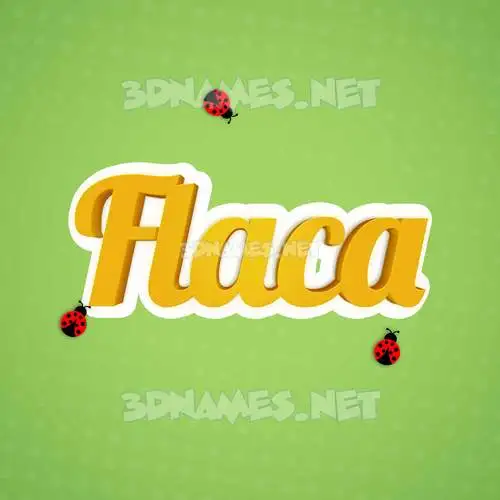 flaca in Ladybugs style - 3D name wallpaper flaca in Ladybugs style - 3D name wallpaper