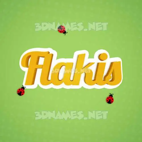 flakis in Ladybugs style - 3D name wallpaper flakis in Ladybugs style - 3D name wallpaper