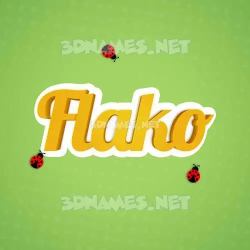 flako in Ladybugs style - 3D name wallpaper