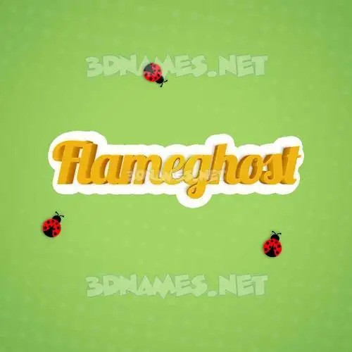 flameghost in Ladybugs style - 3D name wallpaper flameghost in Ladybugs style - 3D name wallpaper