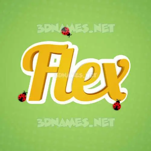 flex in Ladybugs style - 3D name wallpaper