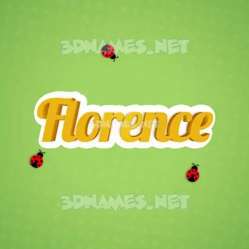 florence in Ladybugs style - 3D name wallpaper florence in Ladybugs style - 3D name wallpaper