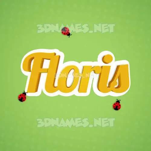 floris in Ladybugs style - 3D name wallpaper floris in Ladybugs style - 3D name wallpaper