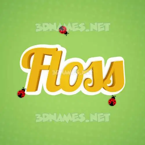 floss in Ladybugs style - 3D name wallpaper floss in Ladybugs style - 3D name wallpaper