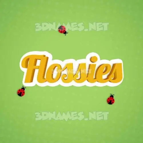 flossies in Ladybugs style - 3D name wallpaper flossies in Ladybugs style - 3D name wallpaper