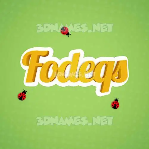 fodeqs in Ladybugs style - 3D name wallpaper fodeqs in Ladybugs style - 3D name wallpaper