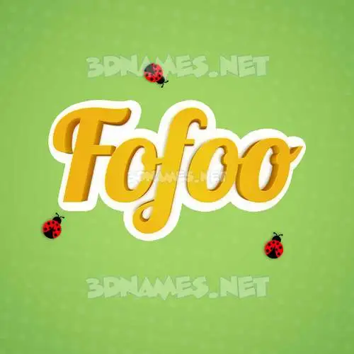 fofoo in Ladybugs style - 3D name wallpaper fofoo in Ladybugs style - 3D name wallpaper