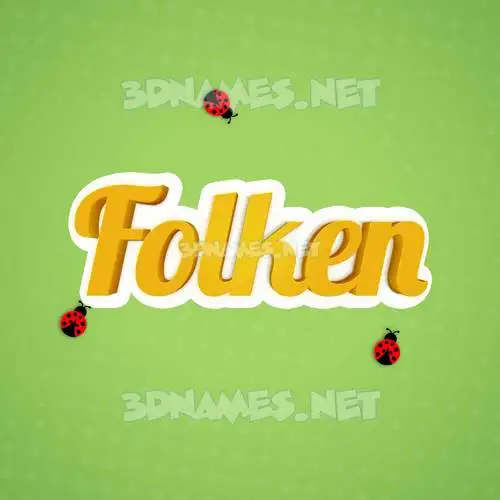 folken in Ladybugs style - 3D name wallpaper folken in Ladybugs style - 3D name wallpaper