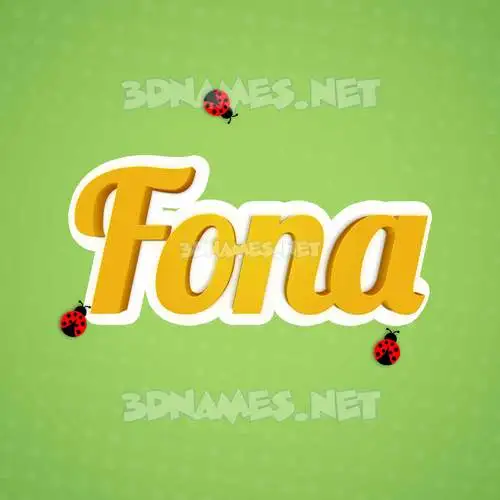 fona in Ladybugs style - 3D name wallpaper fona in Ladybugs style - 3D name wallpaper
