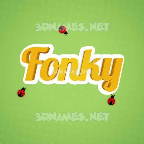 fonky in Ladybugs style - 3D name wallpaper fonky in Ladybugs style - 3D name wallpaper