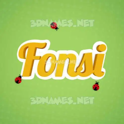 fonsi in Ladybugs style - 3D name wallpaper fonsi in Ladybugs style - 3D name wallpaper