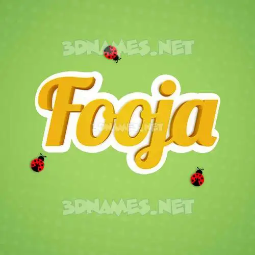 fooja in Ladybugs style - 3D name wallpaper