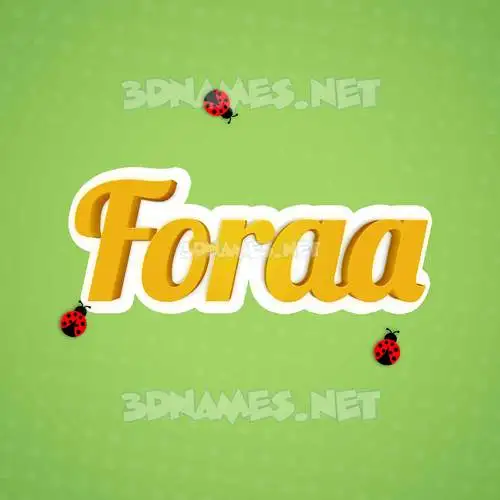 foraa in Ladybugs style - 3D name wallpaper