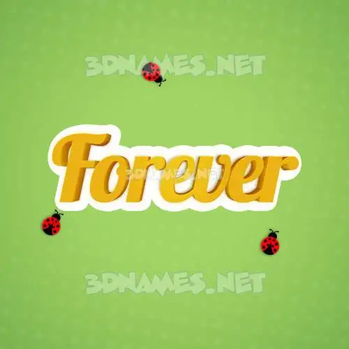 forever in Ladybugs style - 3D name wallpaper forever in Ladybugs style - 3D name wallpaper