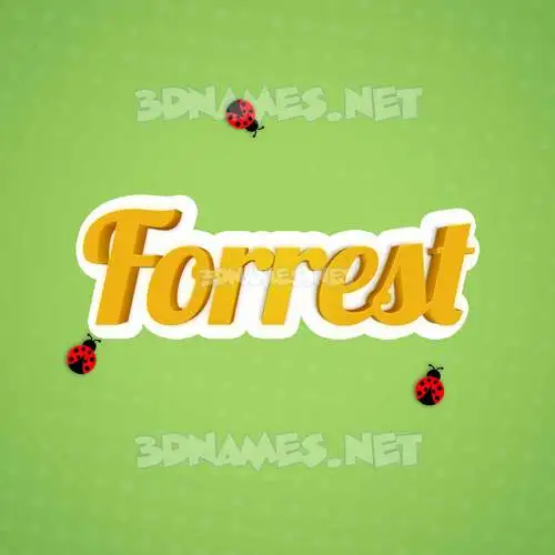 forrest in Ladybugs style - 3D name wallpaper forrest in Ladybugs style - 3D name wallpaper