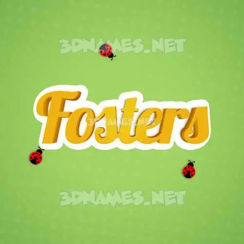 fosters in Ladybugs style - 3D name wallpaper fosters in Ladybugs style - 3D name wallpaper
