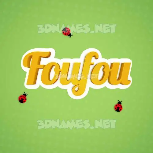 foufou in Ladybugs style - 3D name wallpaper foufou in Ladybugs style - 3D name wallpaper