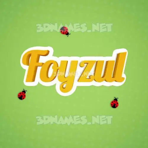 foyzul in Ladybugs style - 3D name wallpaper