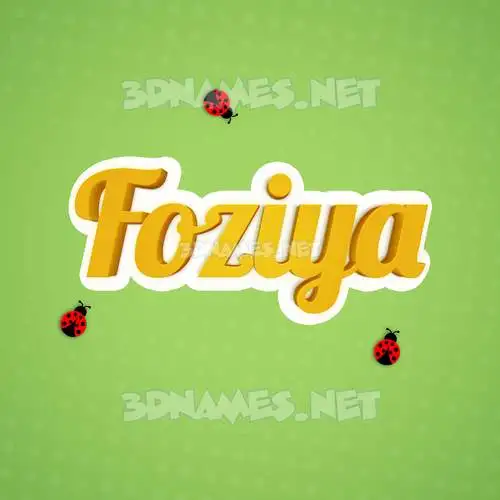foziya in Ladybugs style - 3D name wallpaper
