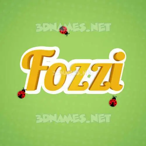 fozzi in Ladybugs style - 3D name wallpaper