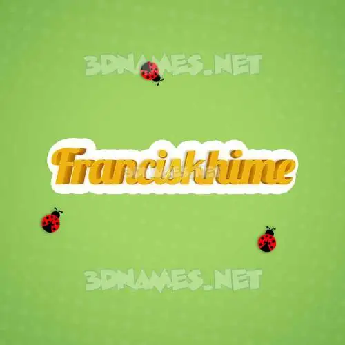 franciskhime in Ladybugs style - 3D name wallpaper franciskhime in Ladybugs style - 3D name wallpaper
