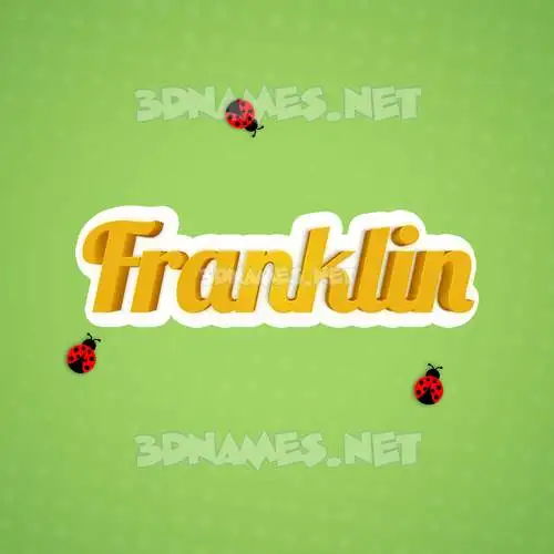 franklin in Ladybugs style - 3D name wallpaper