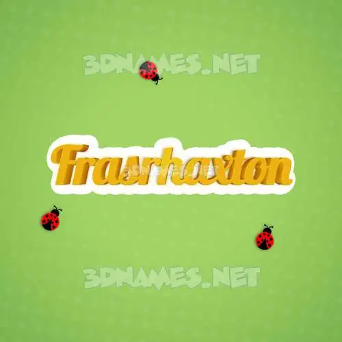 frasrhaxton in Ladybugs style - 3D name wallpaper