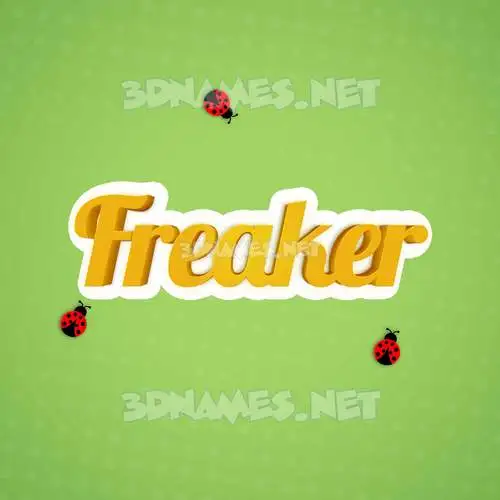 freaker in Ladybugs style - 3D name wallpaper freaker in Ladybugs style - 3D name wallpaper