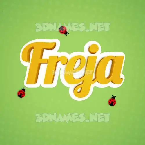 freja in Ladybugs style - 3D name wallpaper