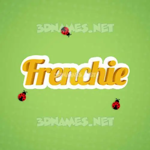 frenchie in Ladybugs style - 3D name wallpaper frenchie in Ladybugs style - 3D name wallpaper