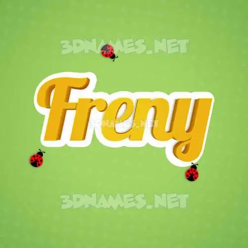 freny in Ladybugs style - 3D name wallpaper freny in Ladybugs style - 3D name wallpaper