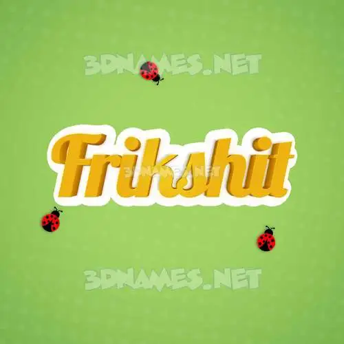frikshit in Ladybugs style - 3D name wallpaper