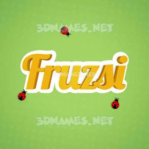 fruzsi in Ladybugs style - 3D name wallpaper