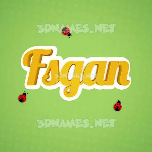 fsgan in Ladybugs style - 3D name wallpaper