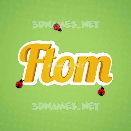 ftom in Ladybugs style - 3D name wallpaper ftom in Ladybugs style - 3D name wallpaper